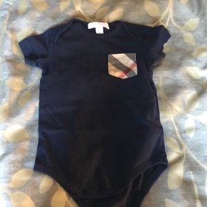 Burberry onesie 9 months in navy
